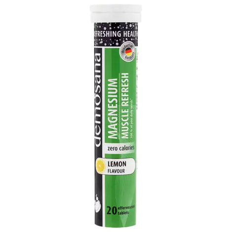 12 หลอด ดีโมซานา ผลิตภัณฑ์เสริมอาหาร แมกนีเซียม กลิ่นเลม่อน 82 กรัม